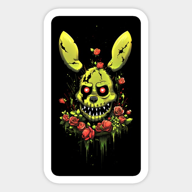 Afton Springtrap: Memento Mori Sticker by shecamefromcyberspace@gmail.com